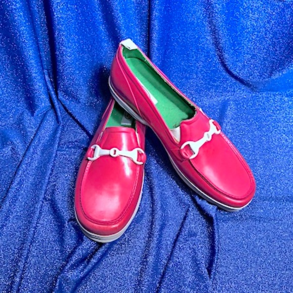 Talbots Shoes - TALBOT'S PINK RAIN LOAFERS SZ 8 1/2